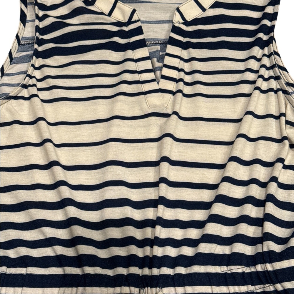 Lily Rose Navy and White Striped Dress Size XL - Picture 3 of 4